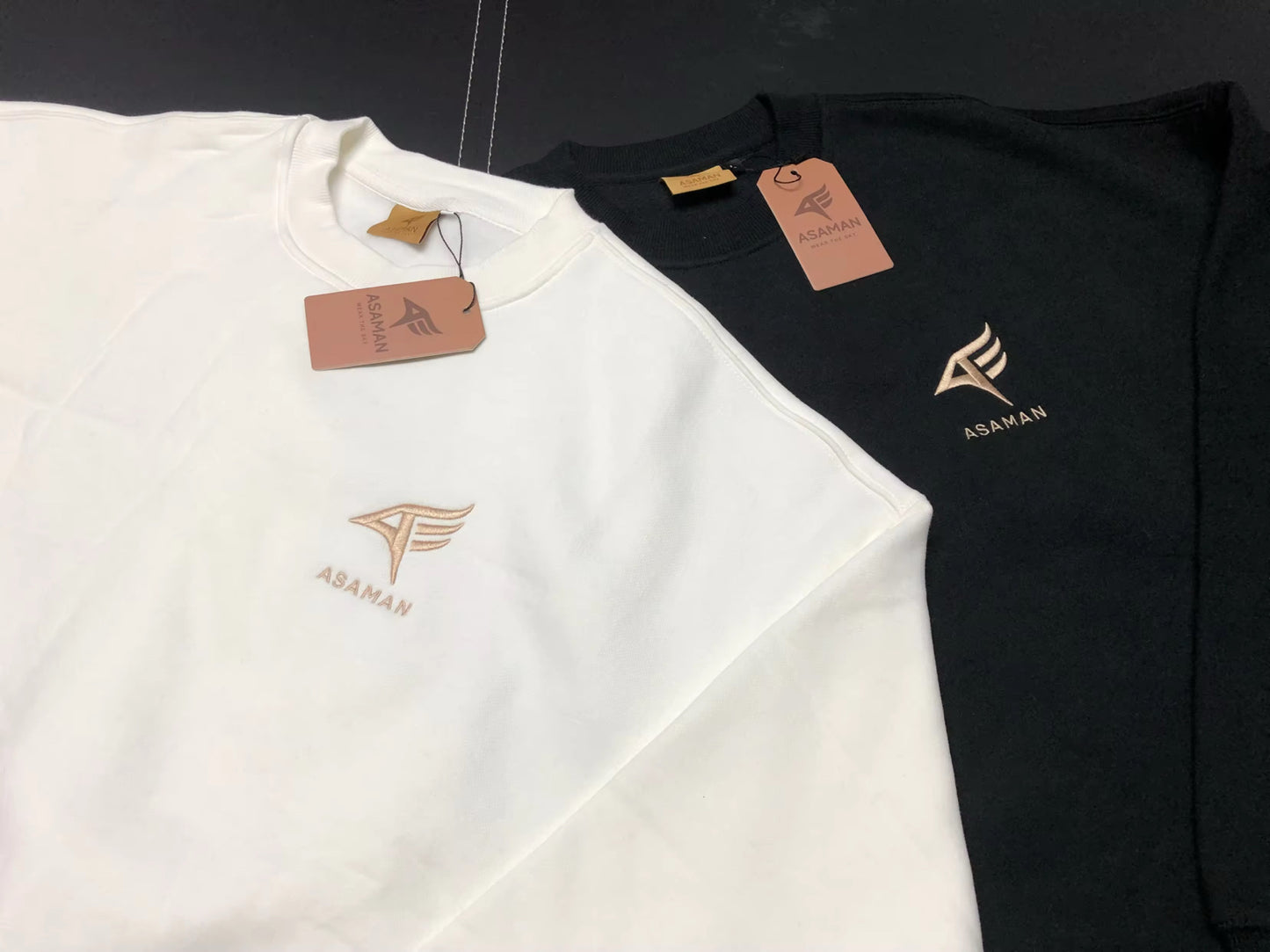 T-shirt oversize Asaman noir et blanc